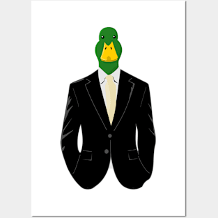 Duck in Business Suit Posters and Art